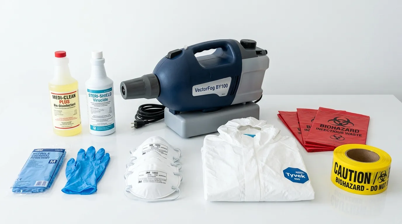 Professional biohazard remediation crew working in Shawmont